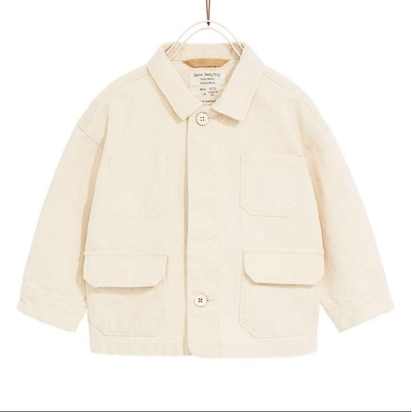 Zara | Baby Boy Cotton Canvas Jacket - Picture 1 of 13